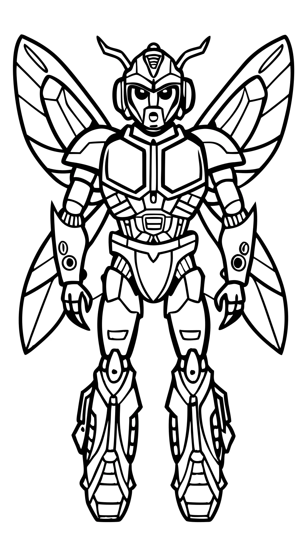 Página para colorear del transformador de bumblebee